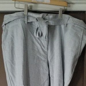 Loft Plus tie waist ankle pant